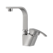 Arta Basin Mixer With Short Spout Steel